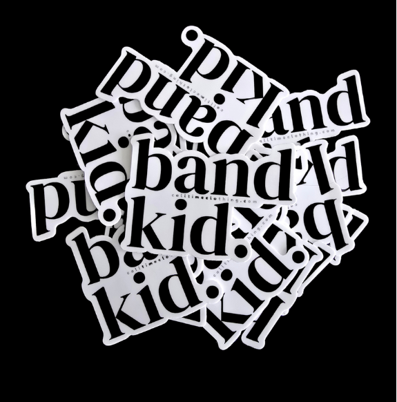 band kid. sticker 3x3"