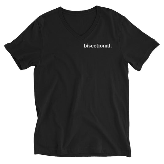 bisectional. | v-neck