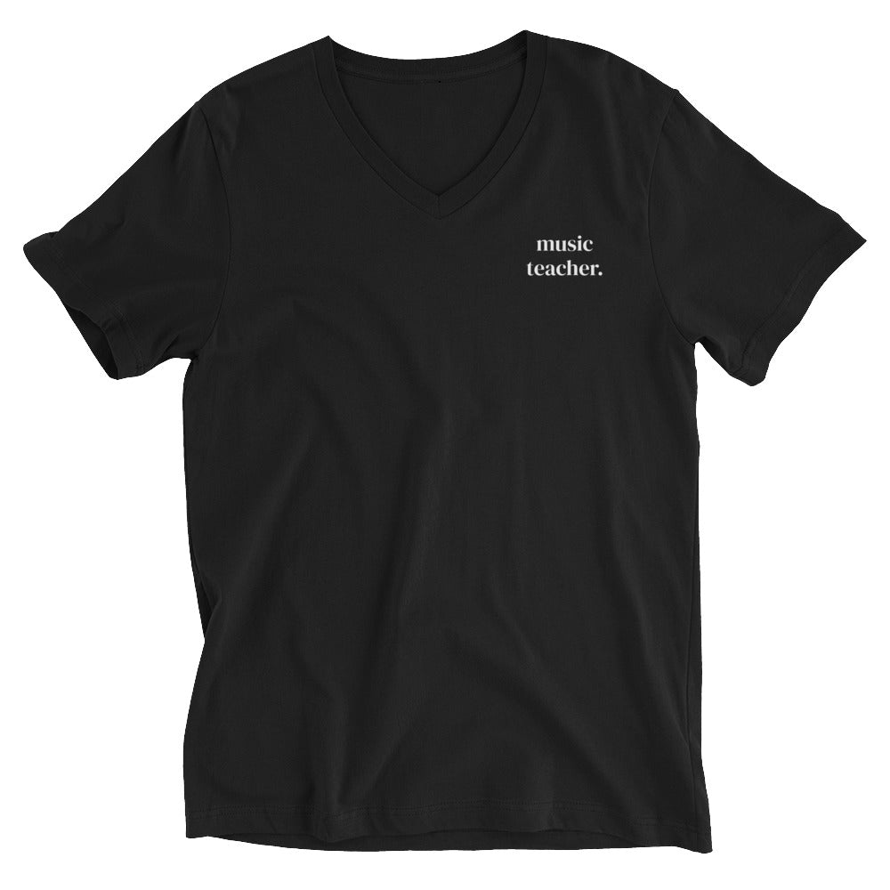 music teacher. | v-neck
