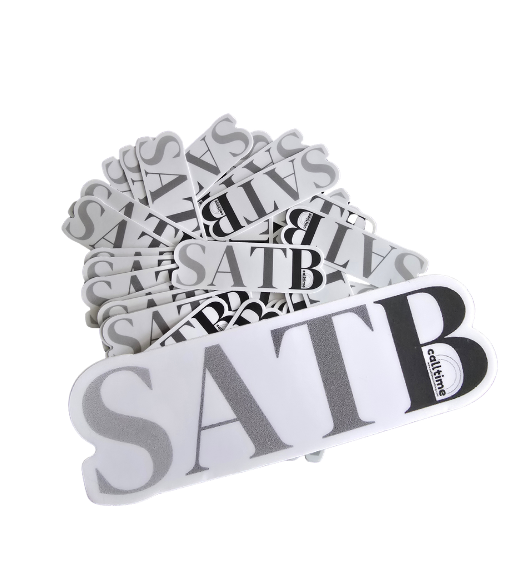 SATB sticker 3x3"