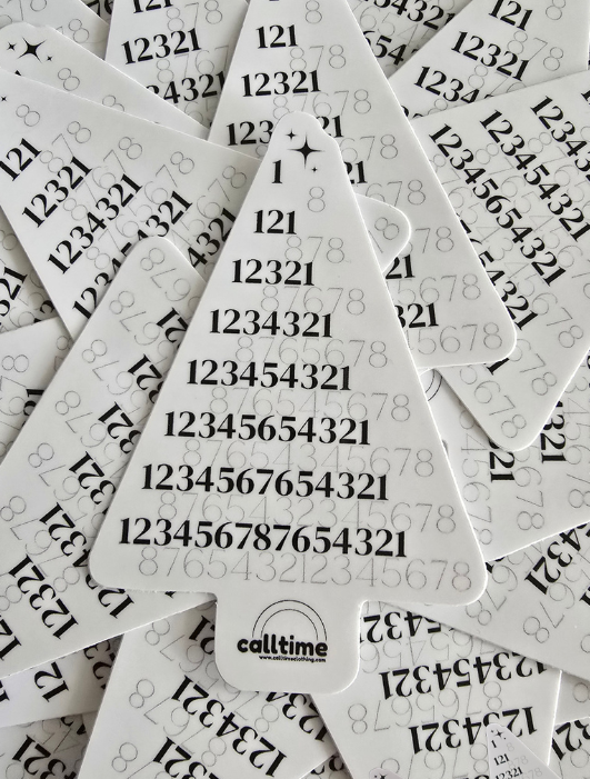 121 tree sticker 4x4"