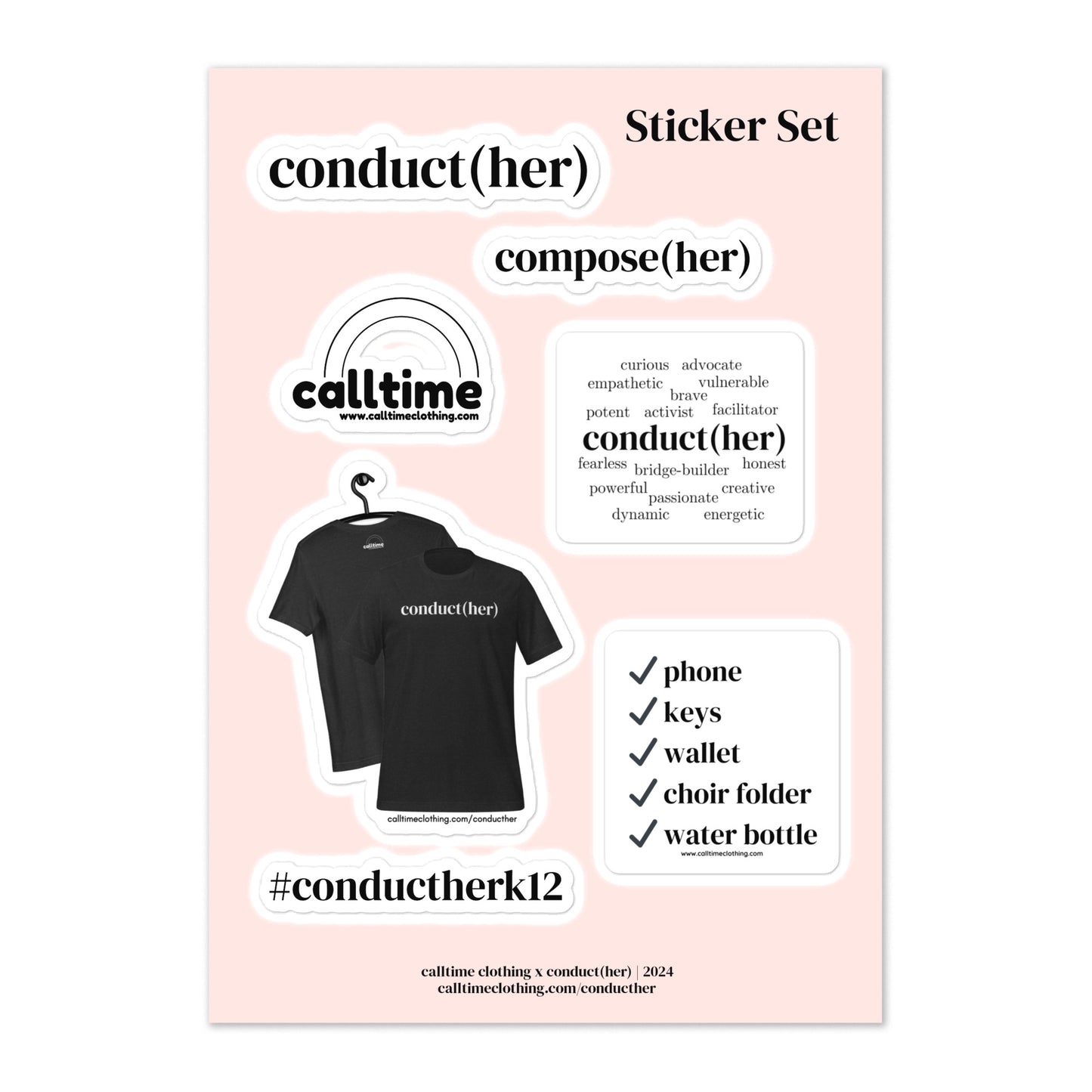 conduct(her) x calltime | Sticker Sheet
