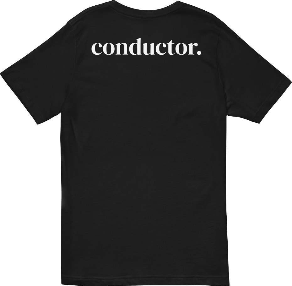 conductor. (BACK) | v-neck